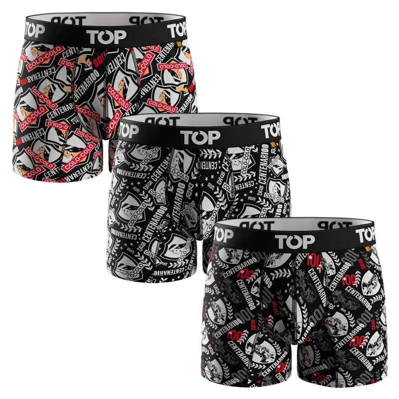 TOP - Pack De 3 Bóxer Medio Algodón Hombre Top
