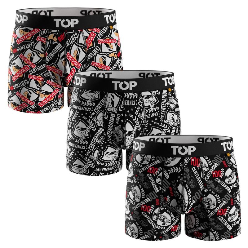 TOP - Pack De 3 Bóxer Medio Algodón Hombre Top