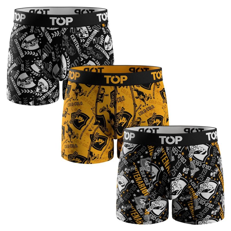 TOP - Pack De 3 Bóxer Medio Algodón Hombre Top