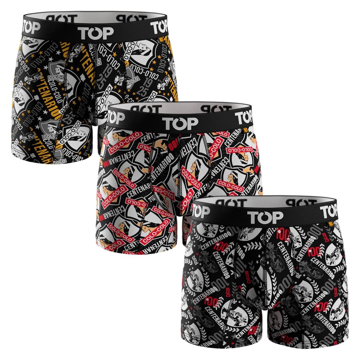TOP - Pack De 3 Bóxer Medio Algodón Microfibra Algodón Top