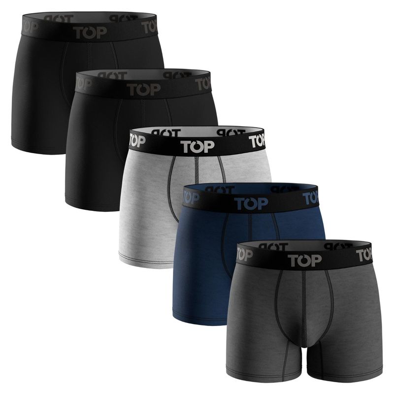 TOP - Pack De 5 Bóxer Medio Algodón Hombre Top