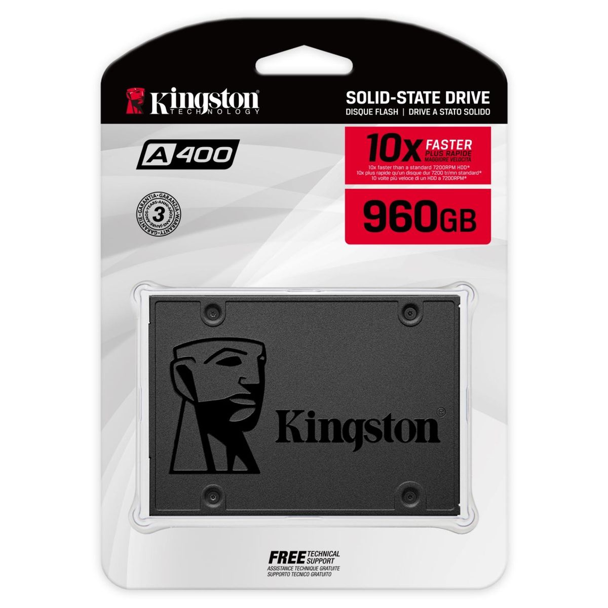 KINGSTON - Tarjeta de Memoria Ssd Kingston A400 960Gb 2.5 Sata 3
