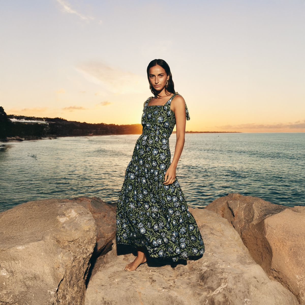 BAYMO - Vestido Fiesta Nido Estampado Mujer Baymo