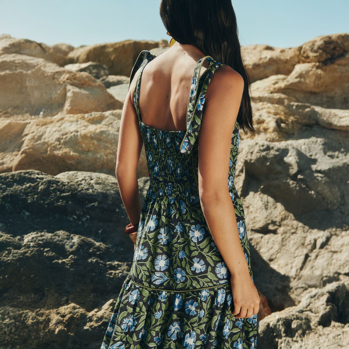 BAYMO - Vestido Fiesta Nido Estampado Mujer Baymo