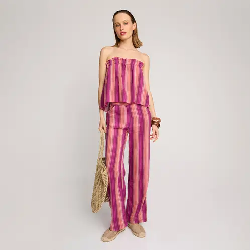 BAYMO - Pantalón 100% Algodón Mujer