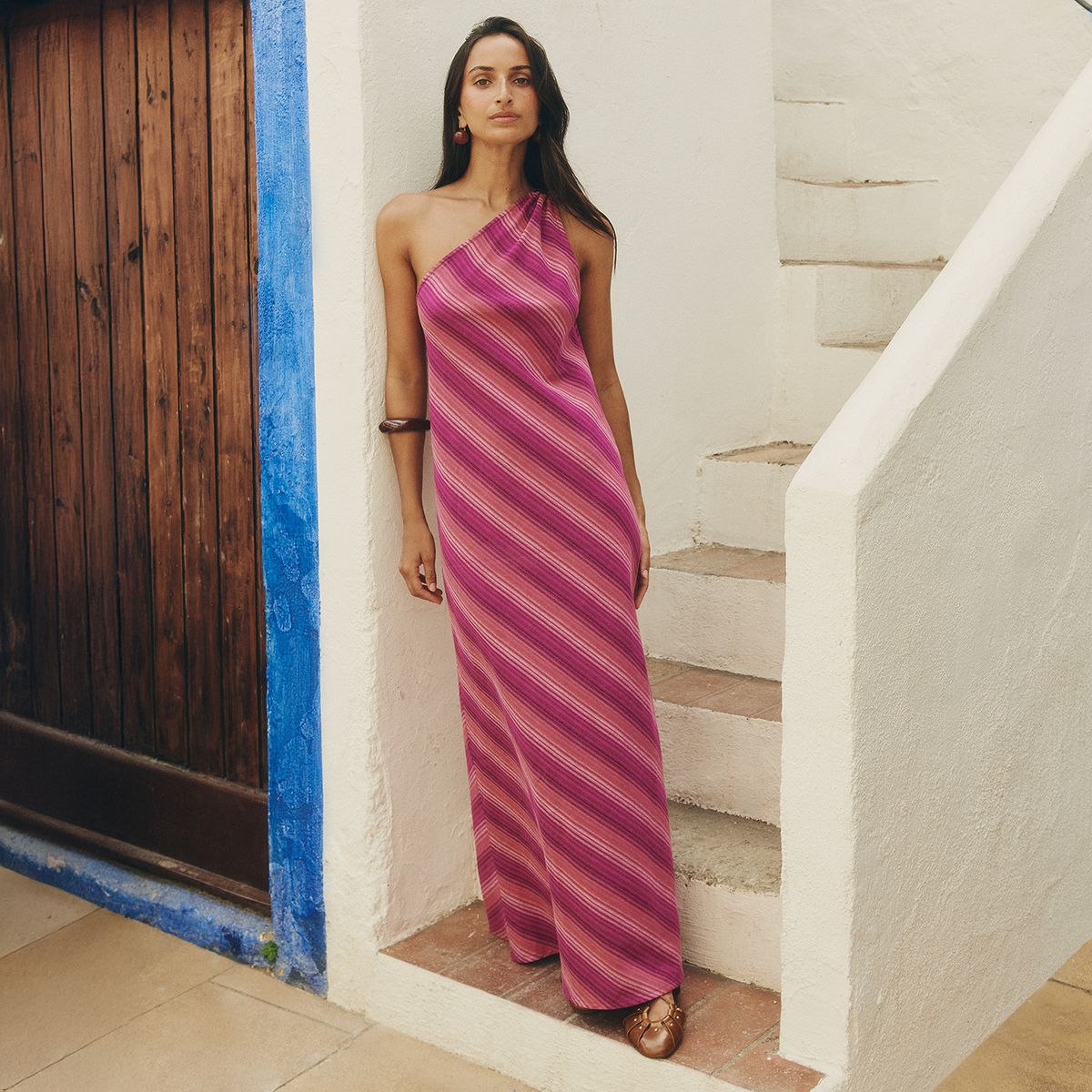 BAYMO - Vestido Fiesta Faro Estampado Mujer Baymo