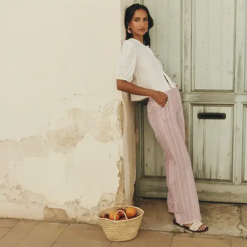 BAYMO - Pantalón 100% Algodón Mujer