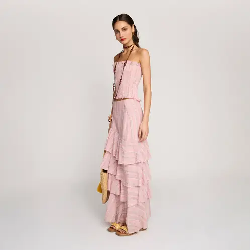 BAYMO - Top Strapless 100% Algodón Mujer