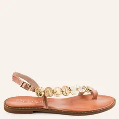 MAKIS KOTRIS - Sandalia Mujer Cuero Café