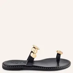 MAKIS KOTRIS - Sandalia Mujer Cuero Negro