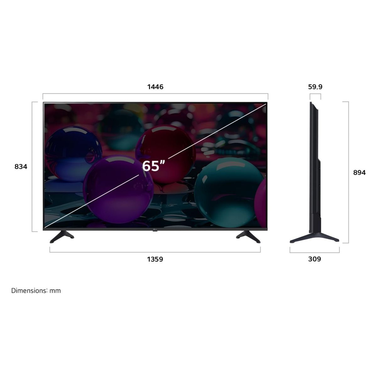 LG - Televisor LED 65" Smart TV 4K UHD 65UA7300PSB.AWHQ 2025 LG