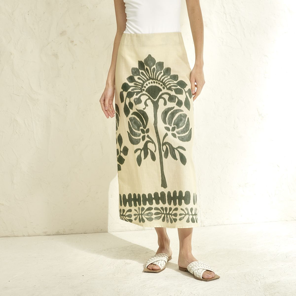 BYAN - Falda Povoa 100% Algodón Mujer Byan