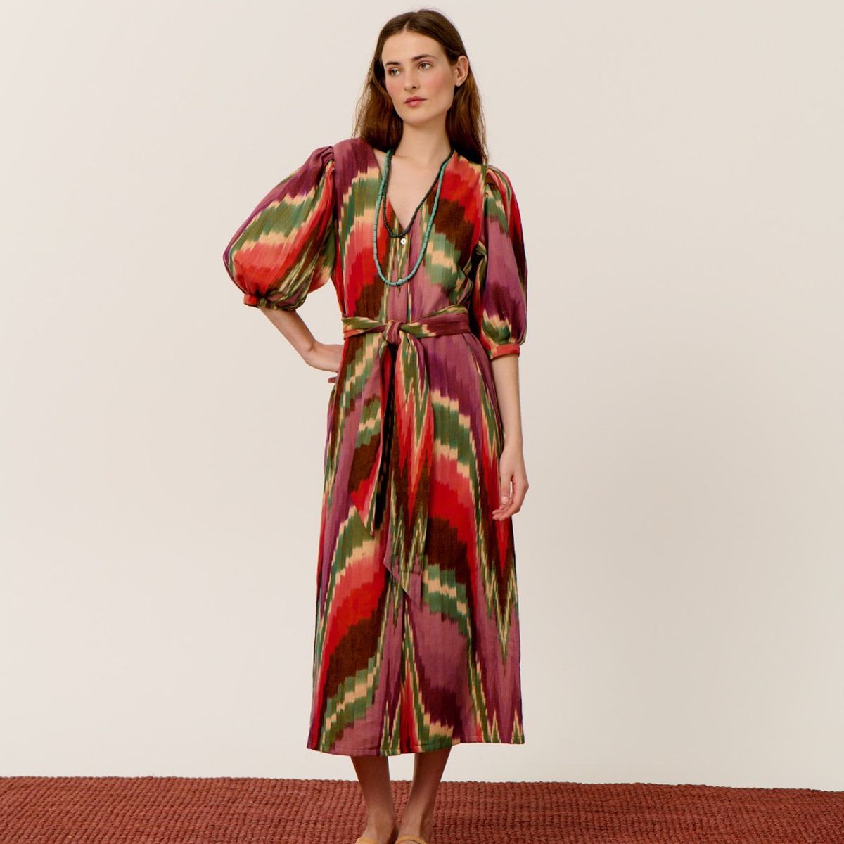 BYAN - Vestdio Ikat 100% Algodón Mujer Byan