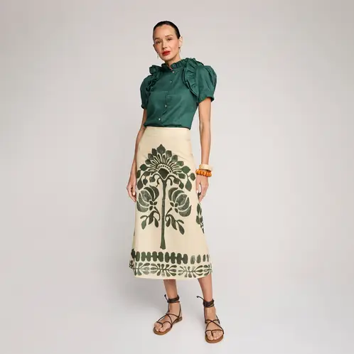 BYAN - Blusa Amaretti Manga Englobada Lino Mujer