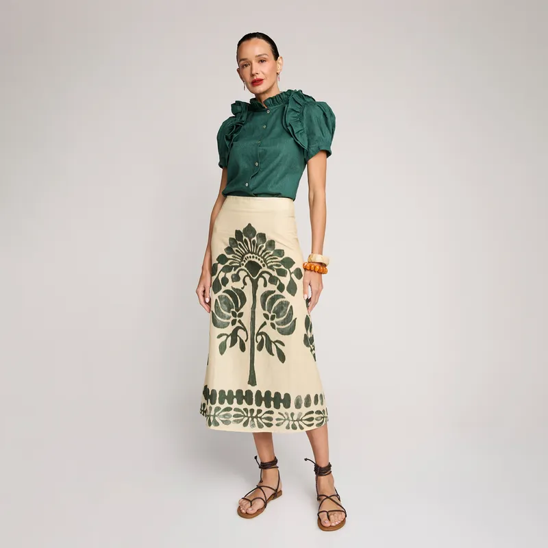 BYAN - Blusa Manga Englobada Lino Mujer Byan