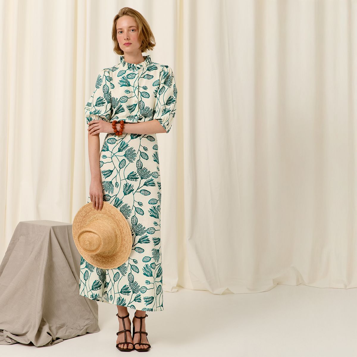 BYAN - Blusa Dunas Manga Englobada Lino Mujer Byan