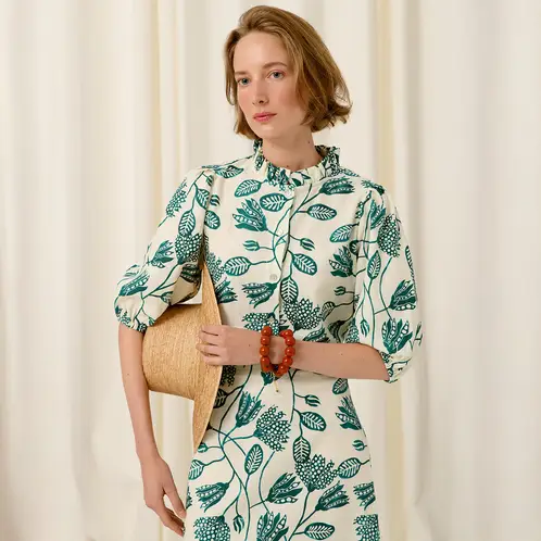 BYAN - Blusa Dunas Manga Englobada Lino Mujer