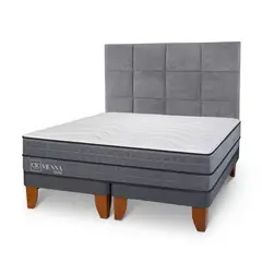CIC - Cama Europea Vienna Dual 2 Plazas Respaldo Tamesis