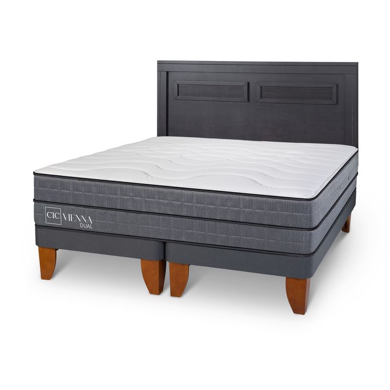 Cama Europea Vienna Dual 2 Plazas Respaldo Milan
