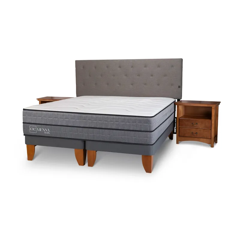 CIC - Cama Europea Vienna Dual 2 Plazas Set Kavery Cic