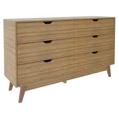 TECNOMOBILI - Comoda 6 Cajones Almendra