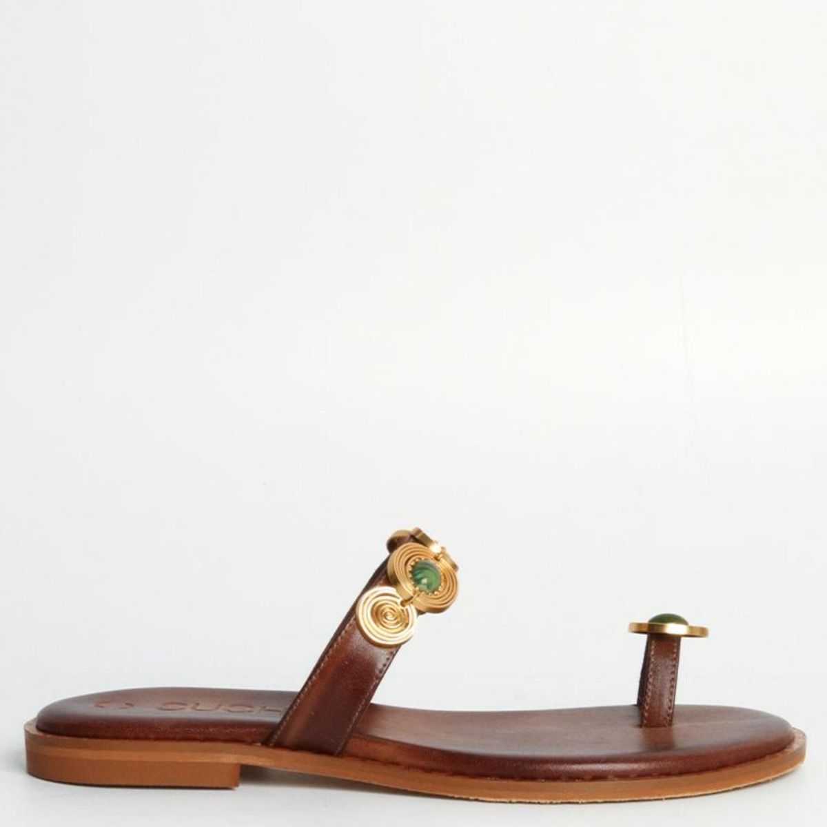 CUCHY - Sandalia Mujer Cuero Café Cuchy