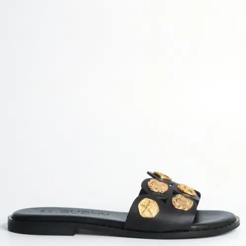 CUCHY - Sandalia Mujer Cuero Negro