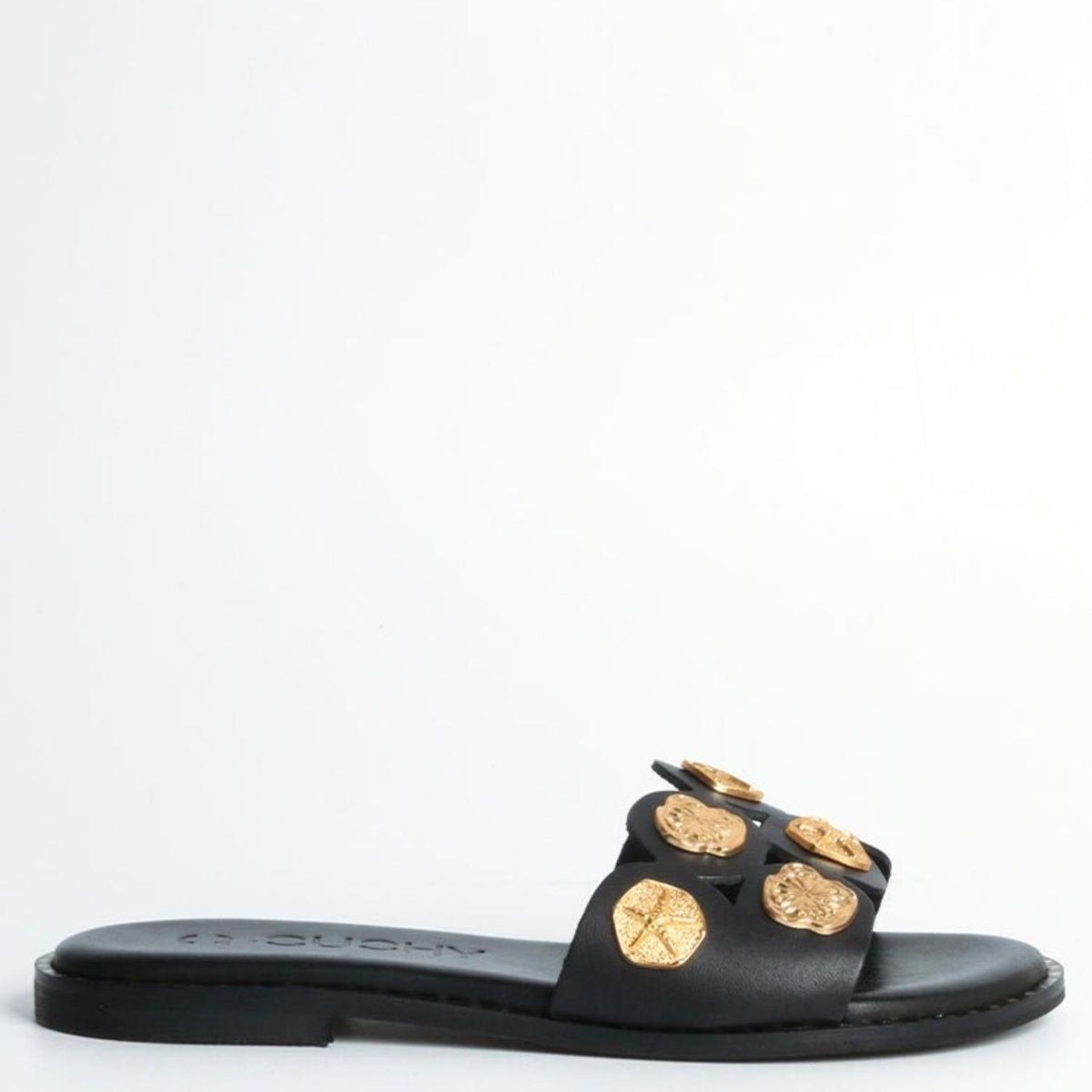 CUCHY - Sandalia Mujer Cuero Negro Cuchy
