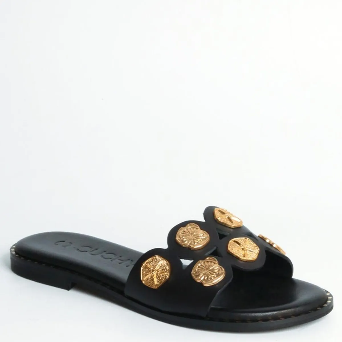 CUCHY - Sandalia Mujer Cuero Negro Cuchy