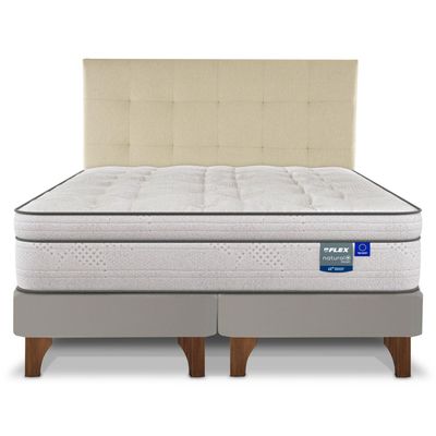 Imagen 2 del producto Cama Europea Natural Pocket King + Respaldo Design