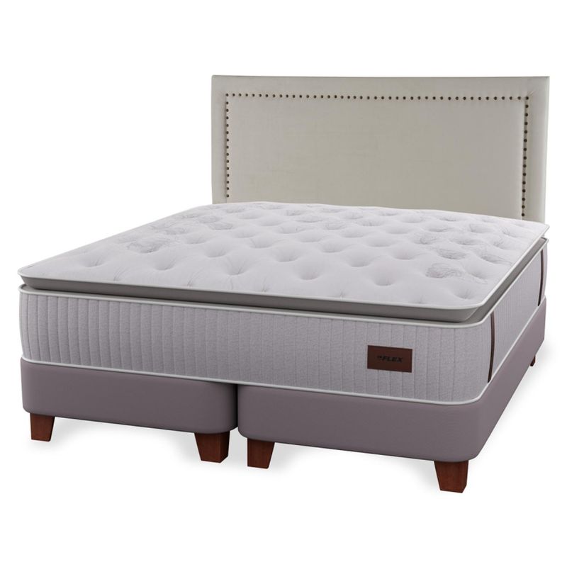 FLEX - Cama Europea Heritage Super King + Respaldo Tachas Flex