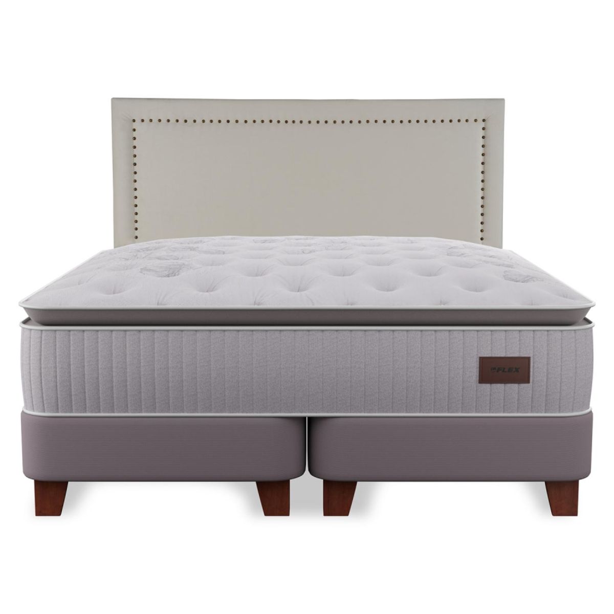 FLEX - Cama Europea Heritage Super King + Respaldo Tachas Flex