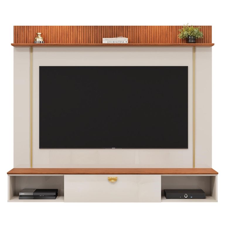 VEKKAHOME Panel Tv Iza Beige 70"