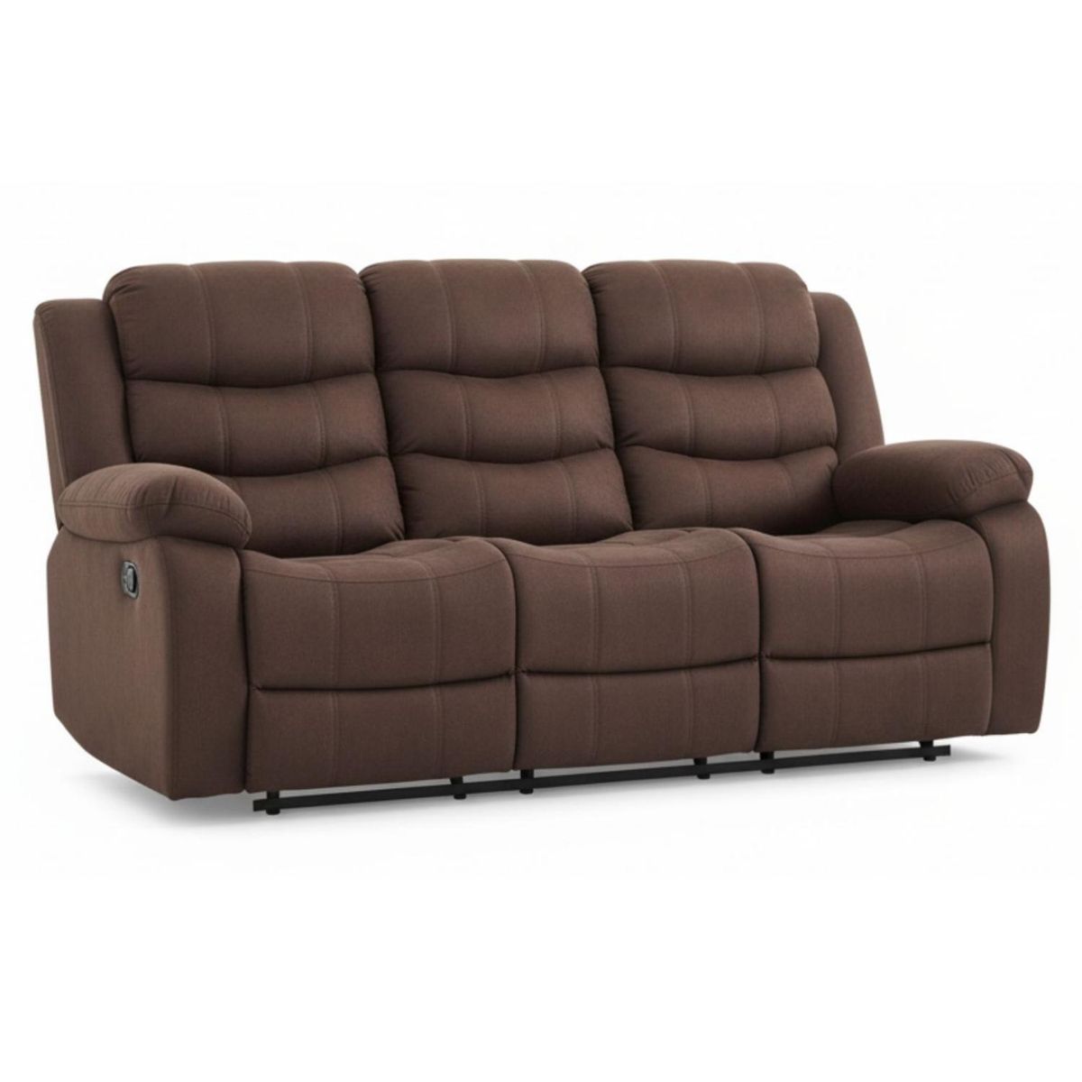 DANIELS - Sofá Reclinable 3 Cuerpos Laredo C/Posa Vaso Daniels