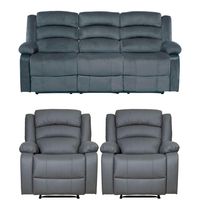 Sofá 3 Cuerpos + 2 Berger Reclinables New Dan