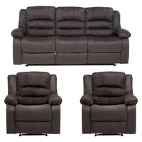 Sofá 3 Cuerpos + 2 Berger Reclinables Dan