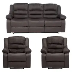 DANIELS - Sofá 3 Cuerpos + 2 Berger Reclinables Dan