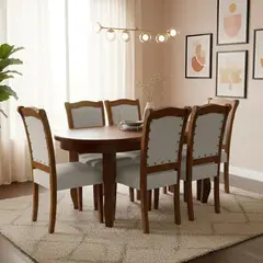 LIVING FACTORY - Juego De Comedor Lisboa 6 Sillas