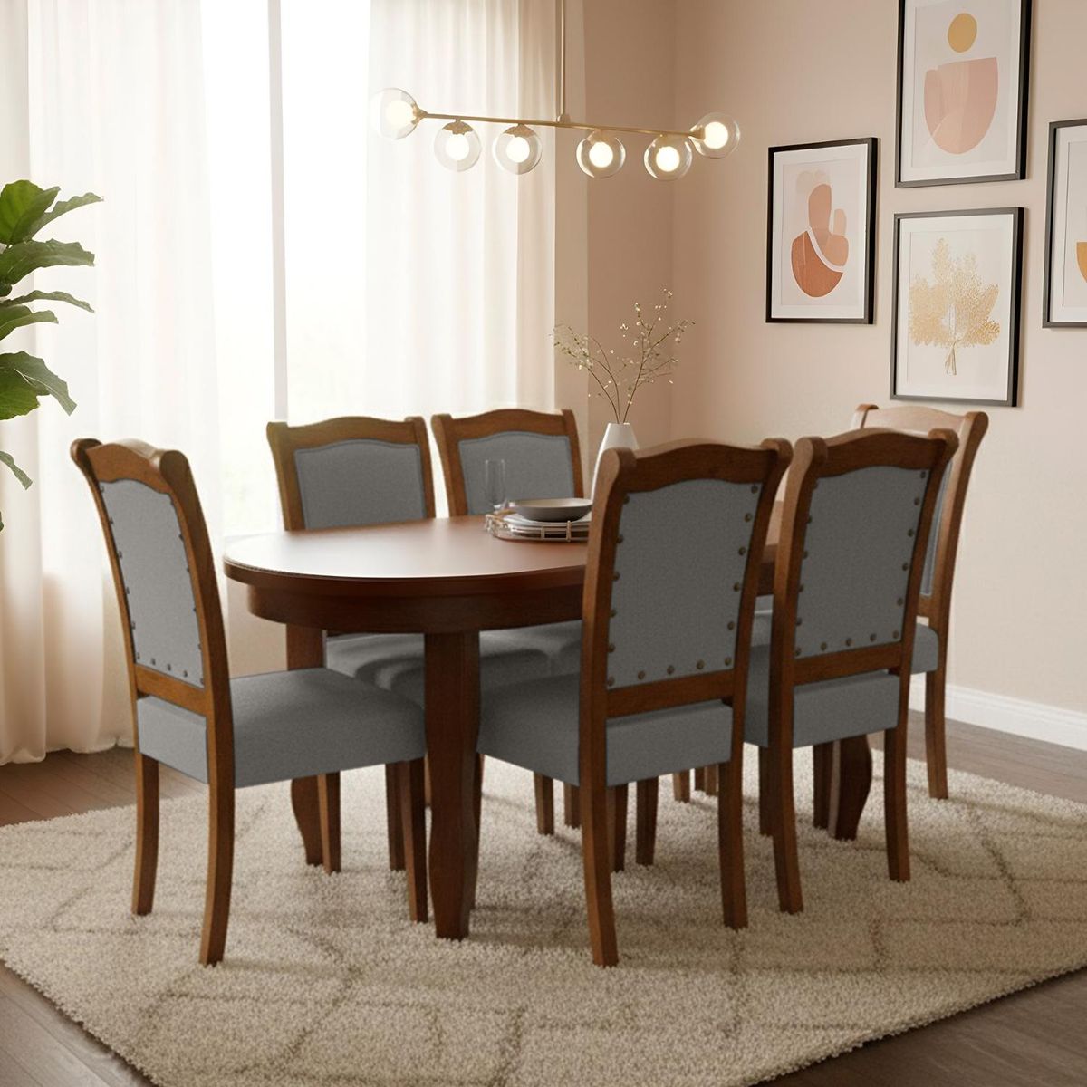 LIVING FACTORY - Juego De Comedor Lisboa 6 Sillas Living Factory