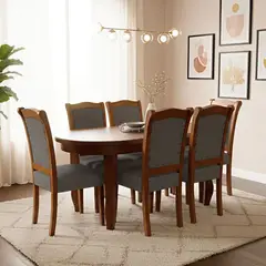 LIVING FACTORY - Juego De Comedor Lisboa 6 Sillas