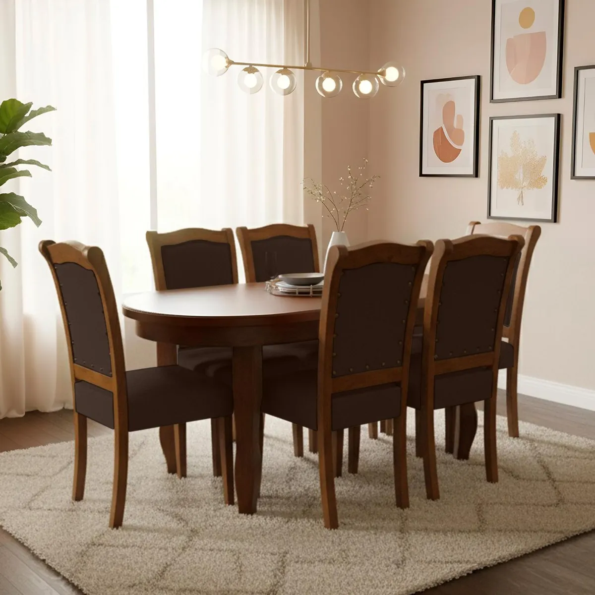 LIVING FACTORY - Juego De Comedor Lisboa 6 Sillas Living Factory