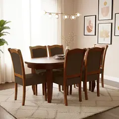 LIVING FACTORY - Juego De Comedor Lisboa 6 Sillas