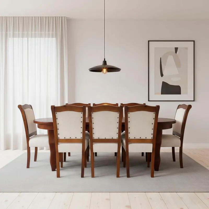 LIVING FACTORY - Juego De Comedor Lisboa 8 Sillas Living Factory