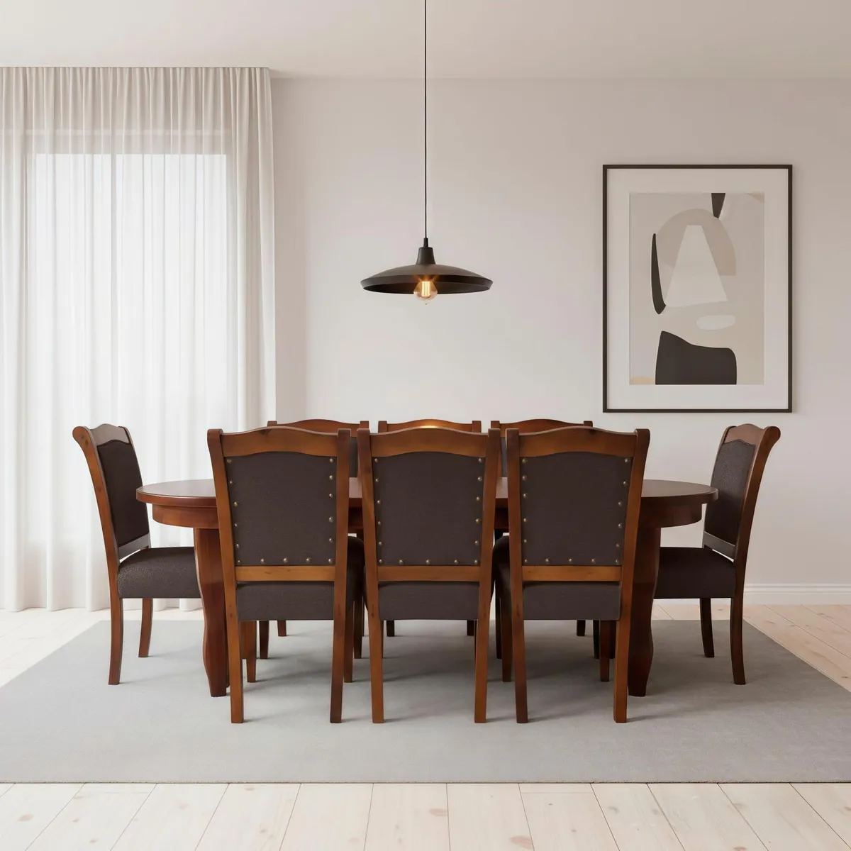 LIVING FACTORY - Juego De Comedor Lisboa 8 Sillas Living Factory