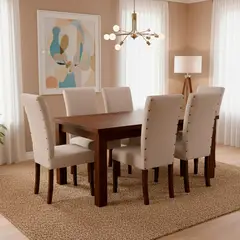 LIVING MARKET - Juego De Comedor Teka 6 Sillas Living Factory