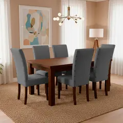 LIVING MARKET - Juego De Comedor Teka 6 Sillas Gris Living Factory