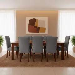 LIVING MARKET - Juego De Comedor Teka 8 Sillas Gris Living Factory