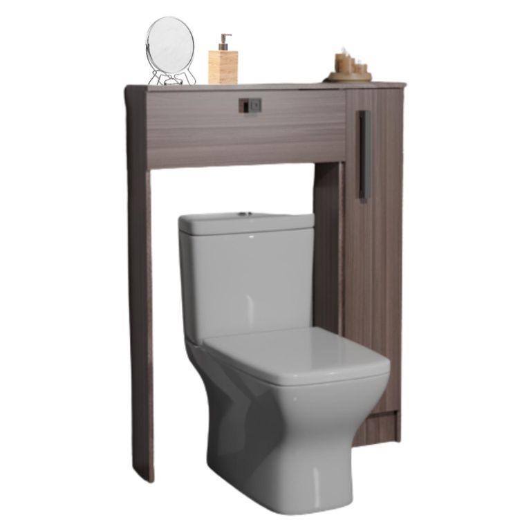 MOBILFRANK Organizador Baño 2 Puertas WC Café