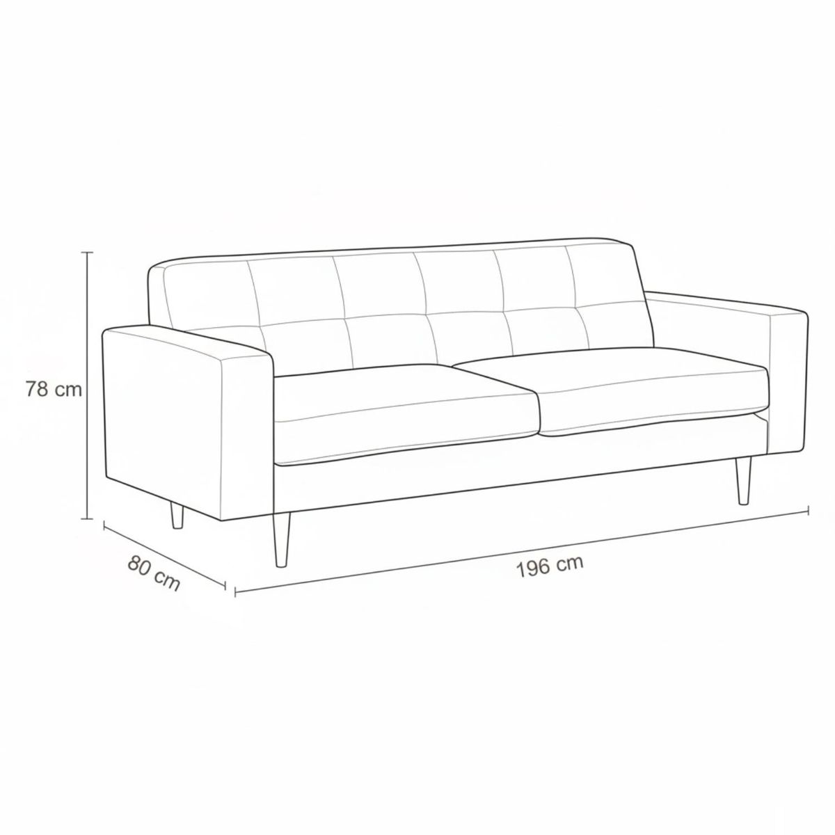 DIVANO - Sofá 3 Cuerpos Acces Divano