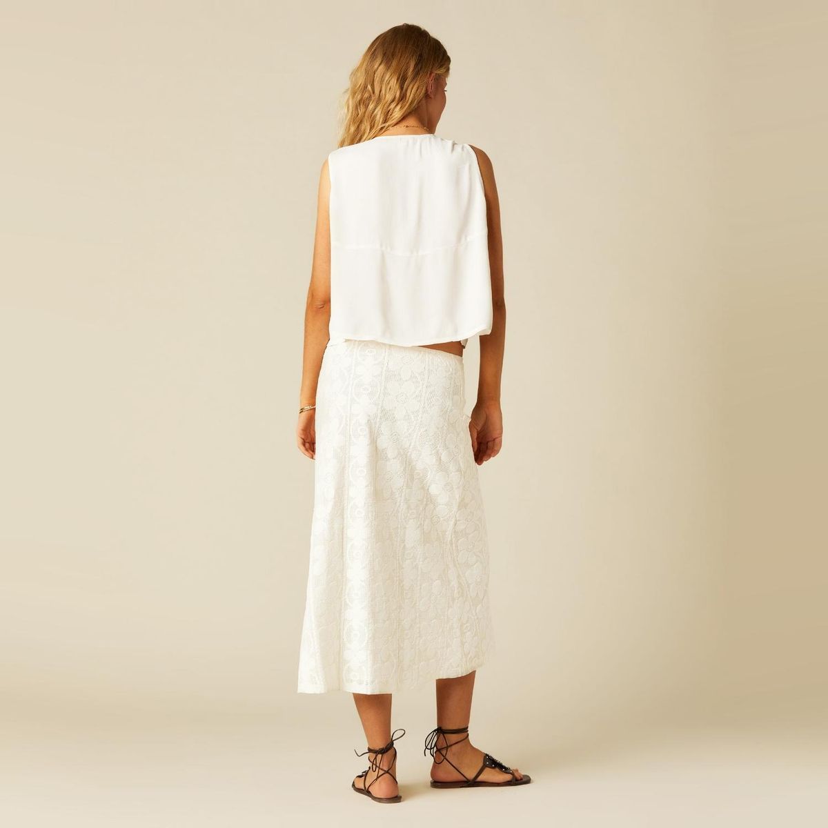 NICOLI - Falda Dibujo Crudo Mujer Nicoli